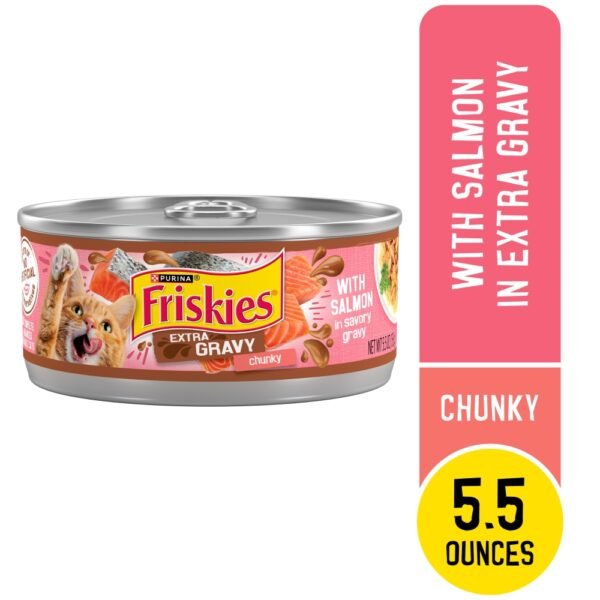 Purina Friskies Extra Gravy Chunky Wet Cat Food in Savory Gravy Salmon