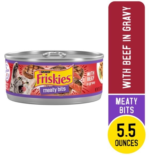 Purina Friskies Meaty Bits Wet Cat Food in Gravy Beef