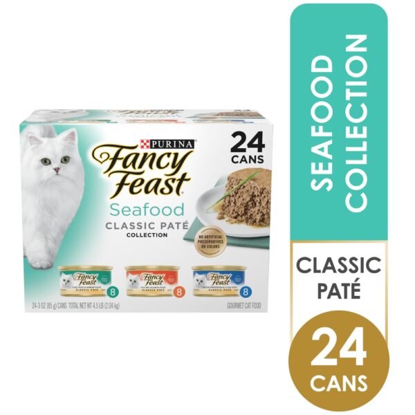 Purina Fancy Feast Seafood Classic Pate Wet Cat Food Variety Pack