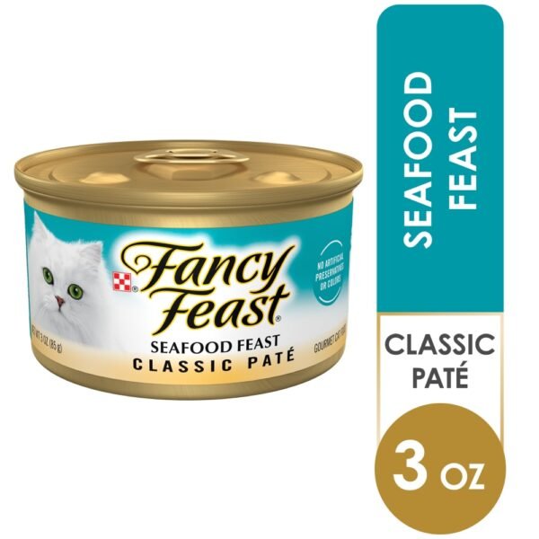 Purina Fancy Feast Classic Pate Wet Cat Food Seafood Feast