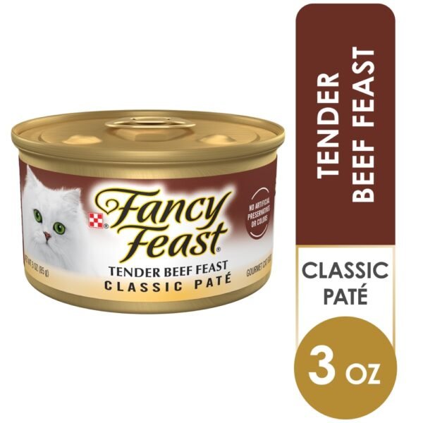 Purina Fancy Feast Classic Pate Wet Cat Food Tender Beef Feast