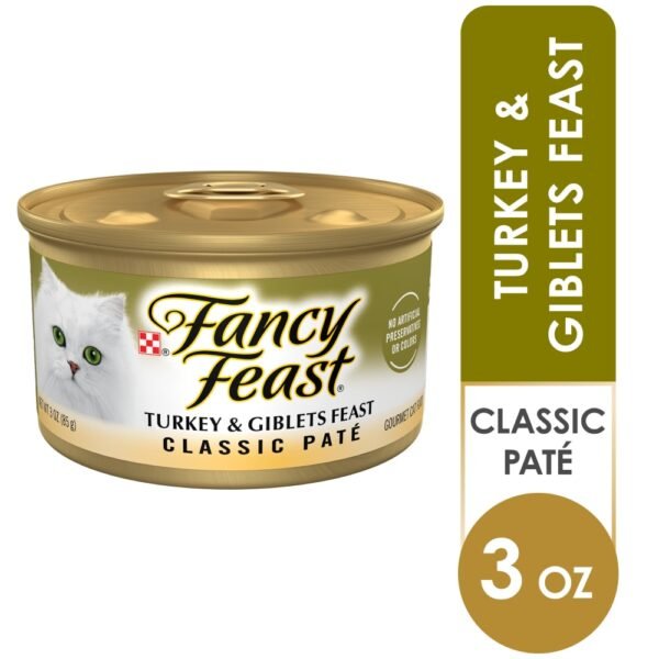 Purina Fancy Feast Classic Pate Wet Cat Food Turkey & Giblets Feast
