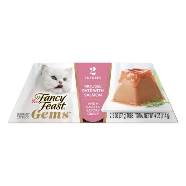Fancy Feast® Gems Wet Cat Food Mousse Pate with Salmon and Halo of Savory Gravy