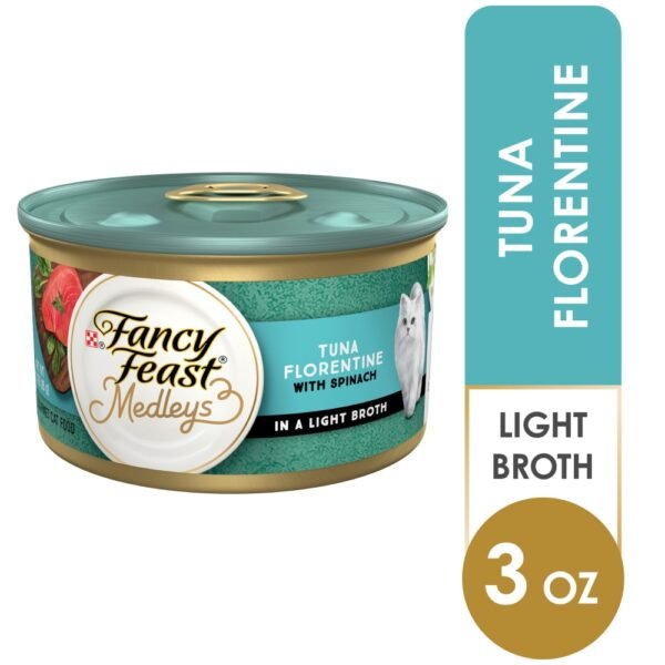 Purina Fancy Feast Medleys Wet Cat Food Tuna Florentine in Savory Broth