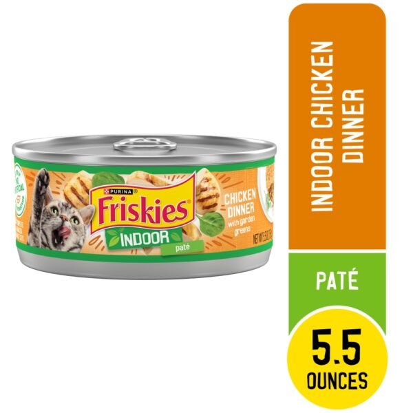 Purina Friskies Indoor Wet Cat Food Pate Chicken Dinner