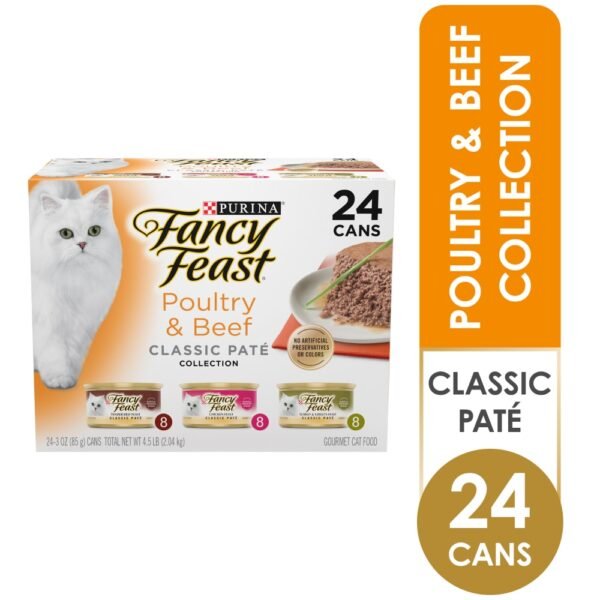 Purina Fancy Feast Classic Pate Poultry & Beef Wet Cat Food Variety Pack