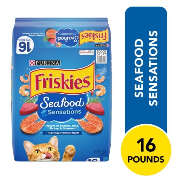 Purina Friskies Seafood Sensations Adult Dry Cat Food Seafood Flavors