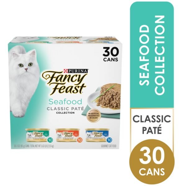 Purina Fancy Feast Seafood Classic Pate Wet Cat Food Variety Pack
