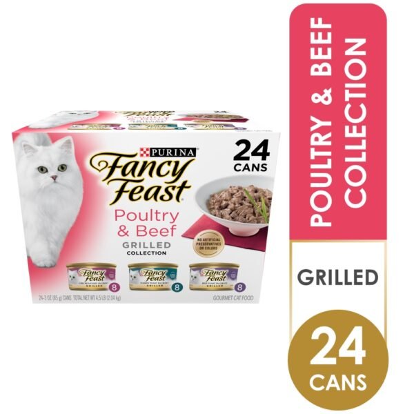 Purina Fancy Feast Poultry & Beef Grilled Wet Cat Food Variety Pack