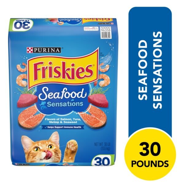 Purina Friskies Seafood Sensations Adult Dry Cat Food Seafood Flavors