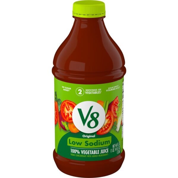 V8® Low Sodium Original 100% Vegetable Juice Bottle