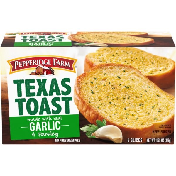 Pepperidge Farm Texas Toast Frozen Garlic Bread 8 Slices