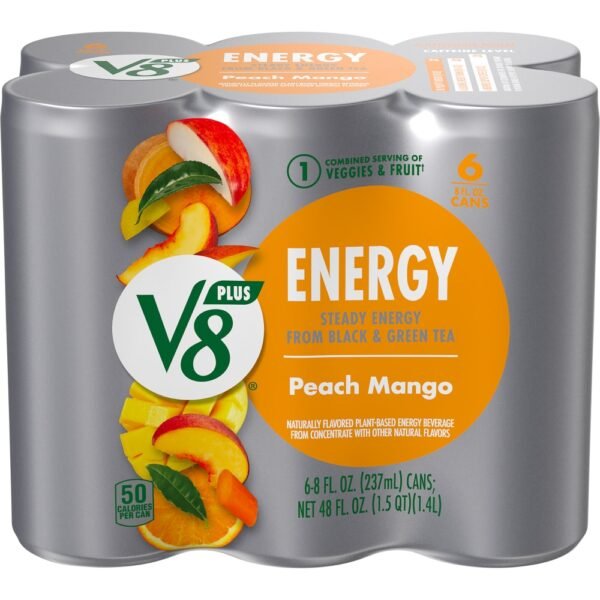 V8® +Energy Peach Mango Energy Drink Can
