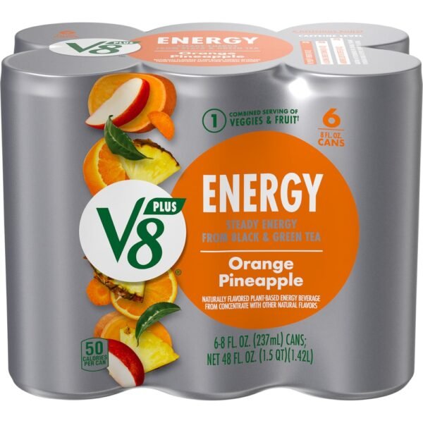 V8® +Energy Orange Pineapple Juice Energy Drink Can
