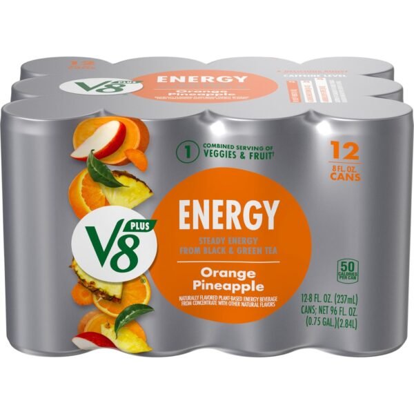 V8® +Energy Orange Pineapple Juice Energy Drink Can