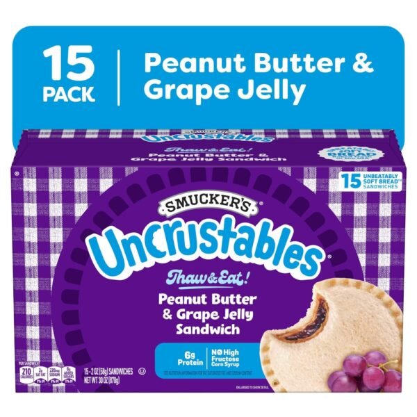 Smucker’s Uncrustables Peanut Butter & Grape Jelly Sandwiches