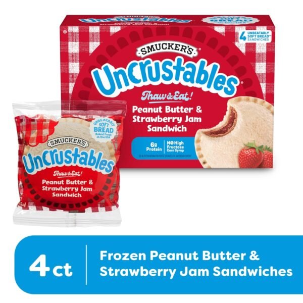 Smucker's Uncrustables Peanut Butter & Strawberry Jam Sandwiches