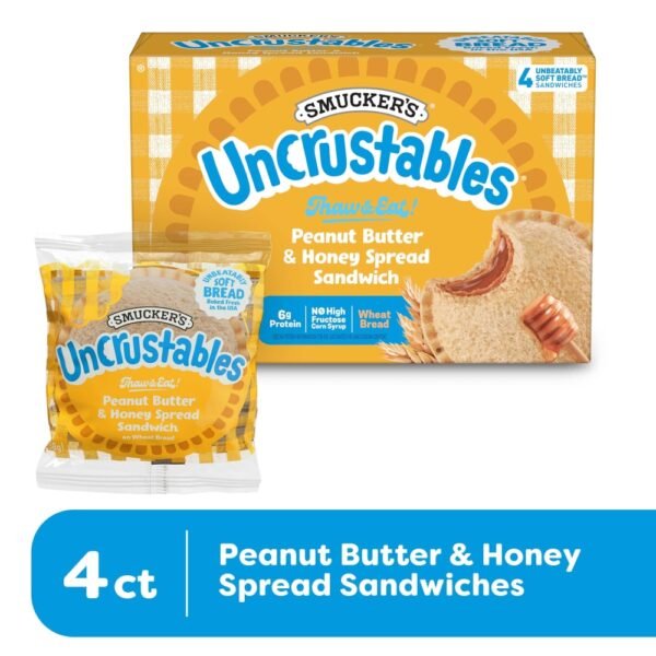 Smucker's Uncrustables Peanut Butter and Honey Spread Sandwiches