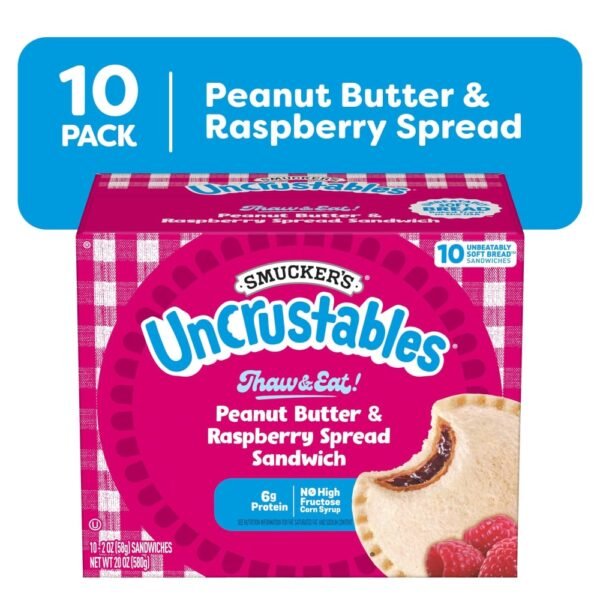 Smucker’s Uncrustables Peanut Butter & Raspberry Spread Sandwiches