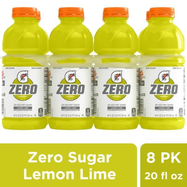 Gatorade® Zero Sugar Yellow Lemon Lime Sports Drink Multipack Bottles