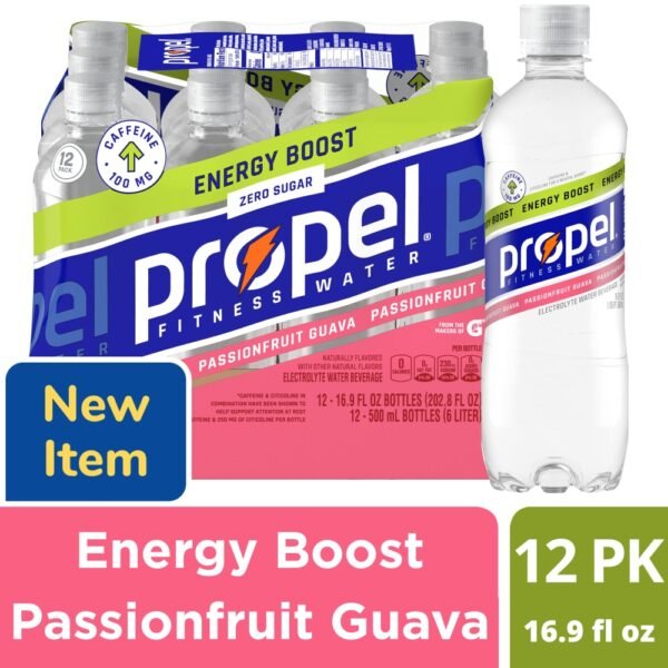 Propel® Passionfruit Guava Energy Boost Electrolyte Water Beverage Sports Drink