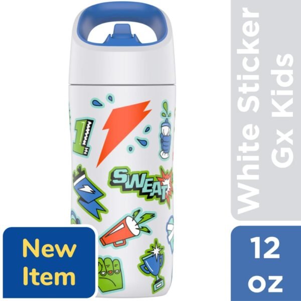 Gatorade® Gx Kids White Stickers Stainless Steel Water Bottle