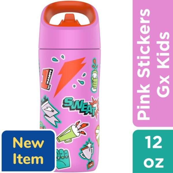 Gatorade® Gx Kids Pink Sticker Stainless Steel Water Bottle