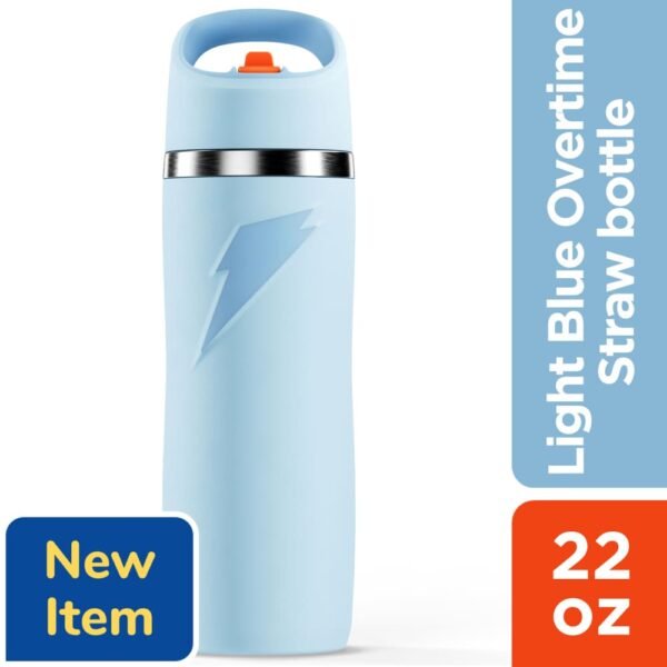 Gatorade® Light Blue Straw Water Bottle