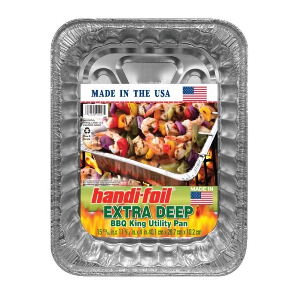 Handi-foil® Extra Deep BBQ King Utility Disposable Pan - Silver