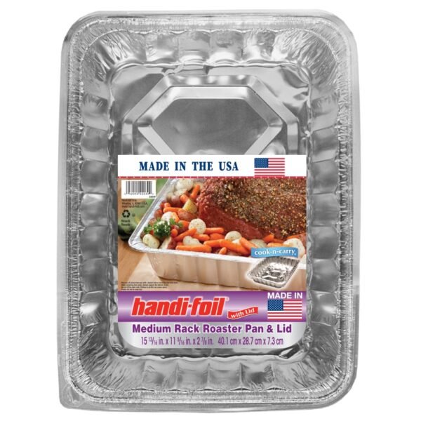 Handi-foil® Cook-n-Carry® Medium Rack Roaster Disposable Pan & Lid