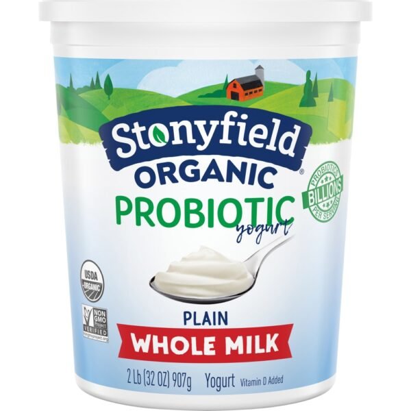 Stonyfield® Organic Probiotic Plain Whole Milk Yogurt Tub