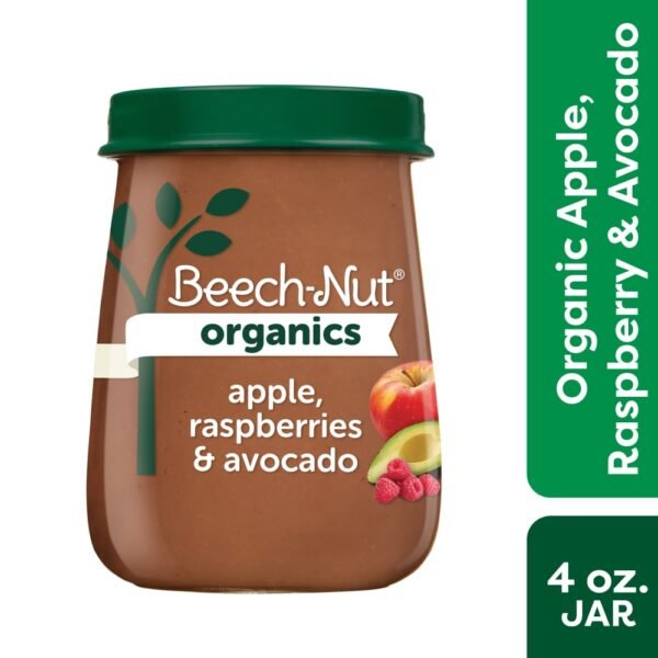 Beech-Nut® Organics Stage 2 Apple Raspberries & Avocado Organic Baby Food Jar