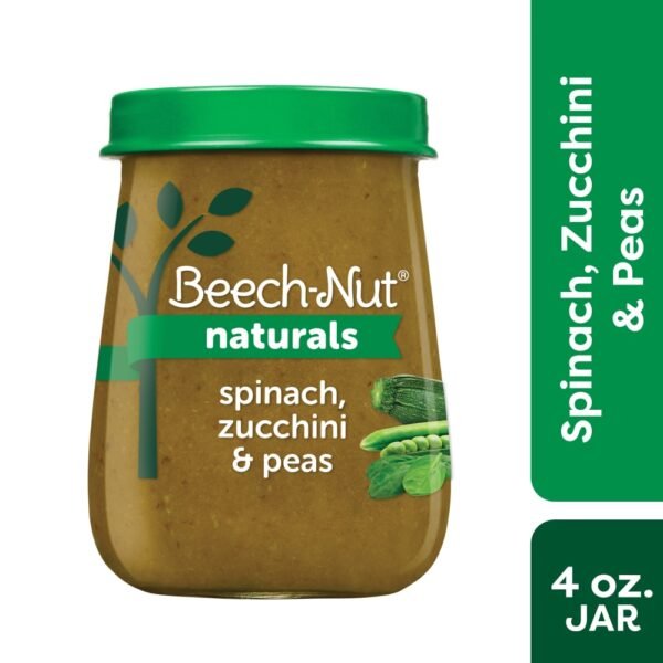 Beech-Nut® Naturals Stage 2 Spinach Zucchini & Peas Baby Food Jar