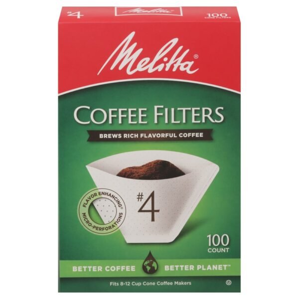 Melitta® #4 Cone Paper Coffee Filters - White