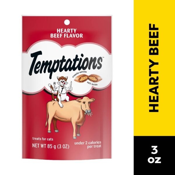 Temptations Classic Hearty Beef Flavor Crunchy and Soft Adult Cat Treats