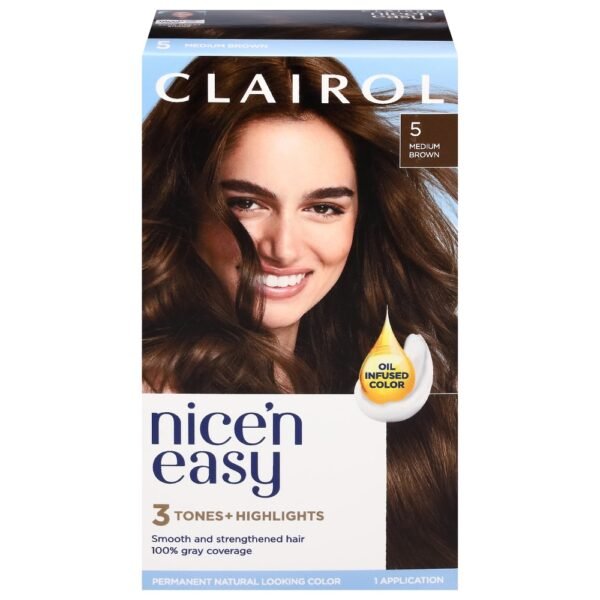 Clairol Nice'n Easy Permanent Hair Color 5 Medium Brown