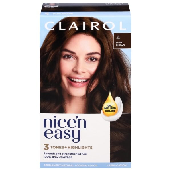 Clairol Nice'n Easy 4 Dark Brown Permanent Hair Color