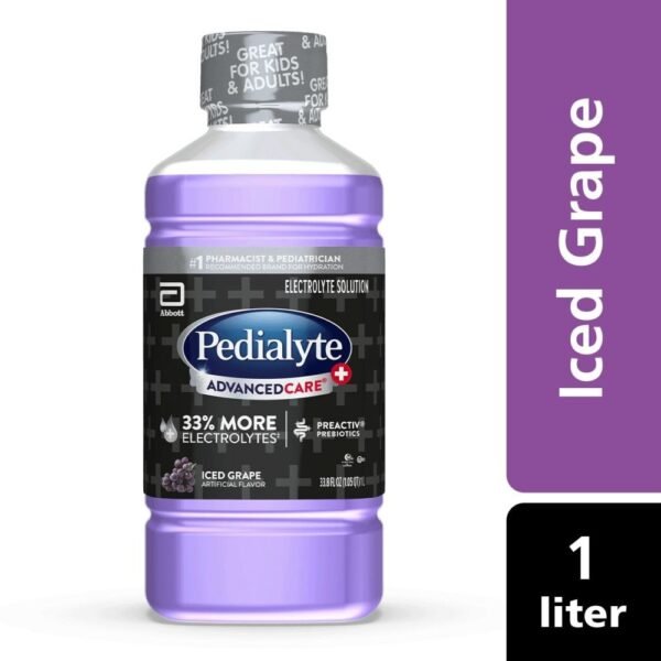 Pedialyte® AdvancedCare® Plus Iced Grape Electrolyte Solution Drink