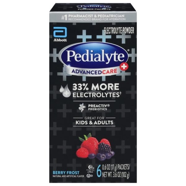Pedialyte AdvancedCare® Plus Berry Frost Electrolyte Powder Packets