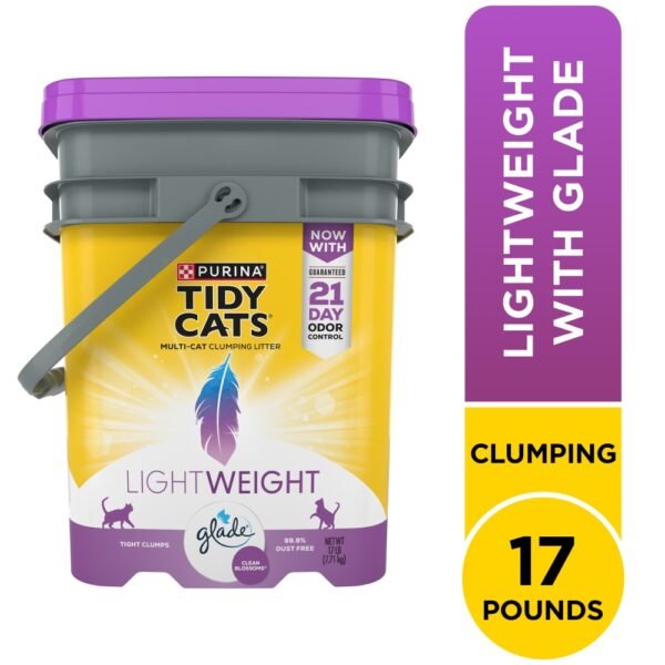 Purina Tidy Cats LightWeight Clumping Cat Litter Odor Control Glade Clean Blossoms