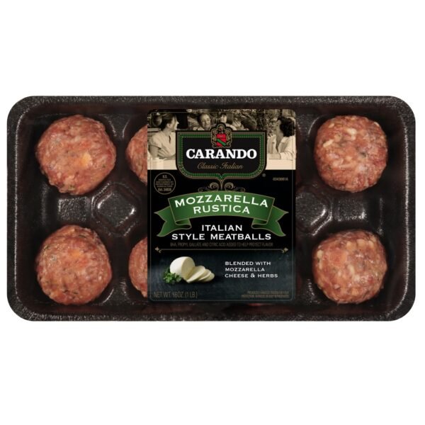 Carando Italian Style Mozzarella Rustica Meatballs