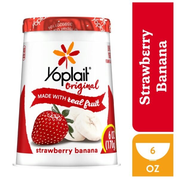 Yoplait Original Low Fat Strawberry Banana Yogurt Cup