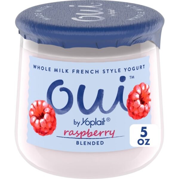 Oui by Yoplait Raspberry Whole Milk French Style Yogurt Jar