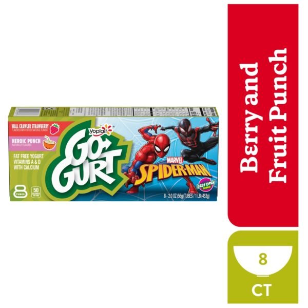 Go GURT Berry and Fruit Punch Kids Fat Free Yogurt Tubes