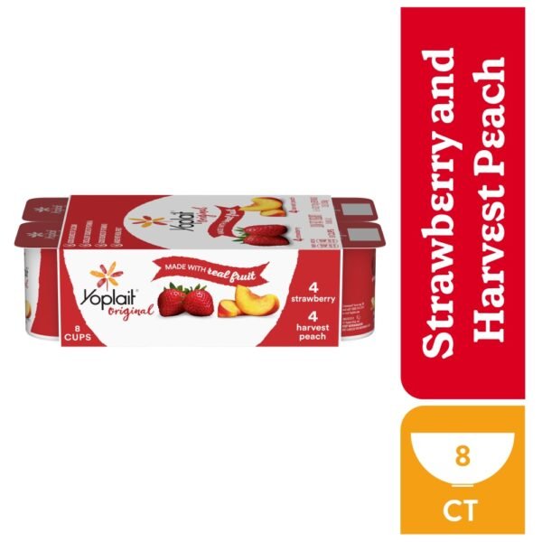 Yoplait Original Low Fat Strawberry and Harvest Peach Yogurt Cups