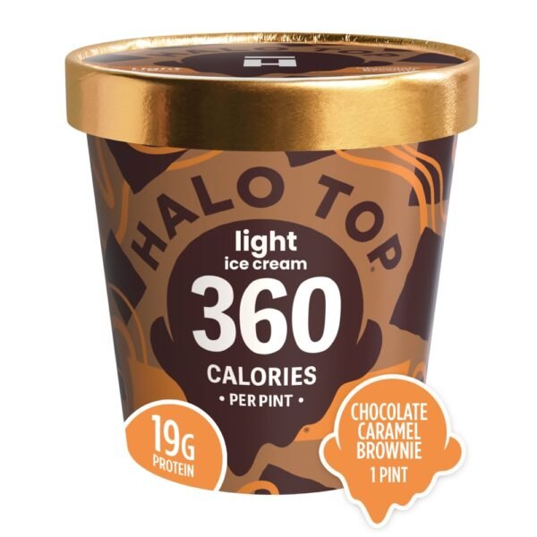 Halo Top Chocolate Caramel Brownie Light Ice Cream