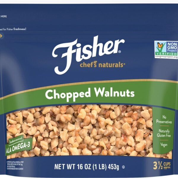 Fisher California Grown Unsalted Chopped Walnuts