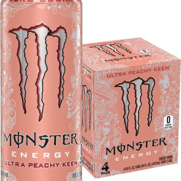 Monster® Zero Sugar Ultra Peachy Keen Energy Drink Multipack Cans
