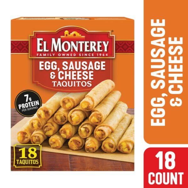 El Monterey® Egg Sausage and Cheese Frozen Breakfast Taquitos