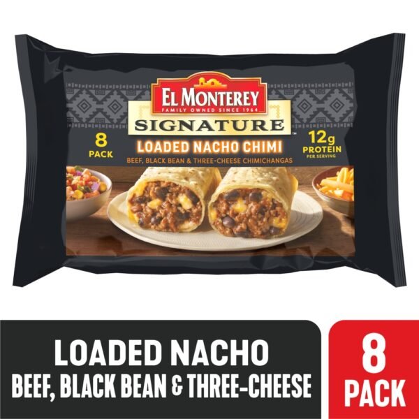 El Monterey® Signature Loaded Nacho Beef Black Bean and Three-Cheese Chimichangas